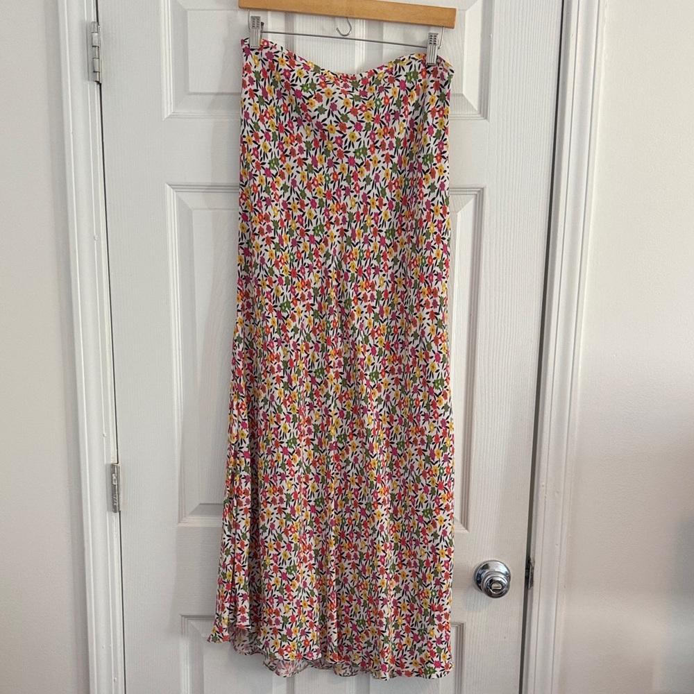 RIXO Colorful Floral Maxi Skirt